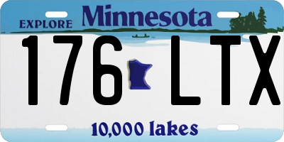 MN license plate 176LTX