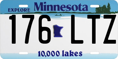 MN license plate 176LTZ