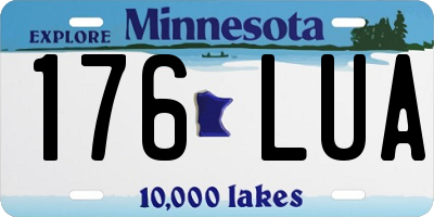 MN license plate 176LUA