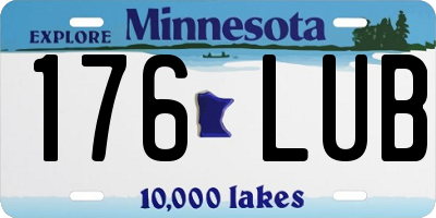 MN license plate 176LUB