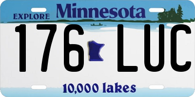 MN license plate 176LUC