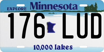 MN license plate 176LUD