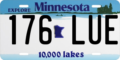 MN license plate 176LUE