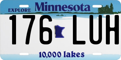 MN license plate 176LUH