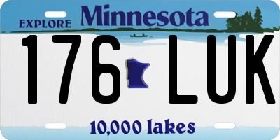 MN license plate 176LUK
