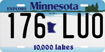 MN license plate 176LUO