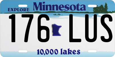 MN license plate 176LUS