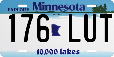 MN license plate 176LUT