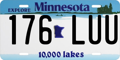 MN license plate 176LUU