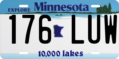 MN license plate 176LUW
