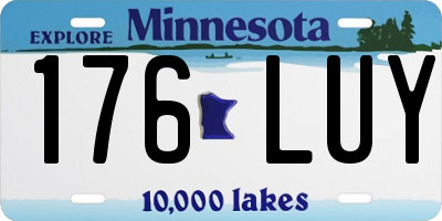 MN license plate 176LUY