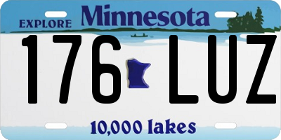 MN license plate 176LUZ