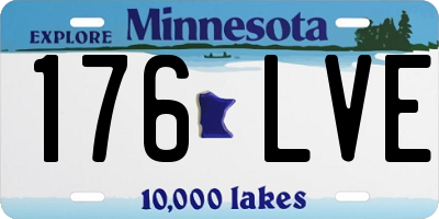MN license plate 176LVE