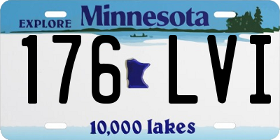 MN license plate 176LVI