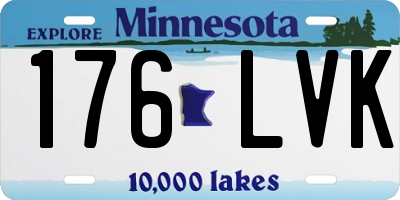MN license plate 176LVK