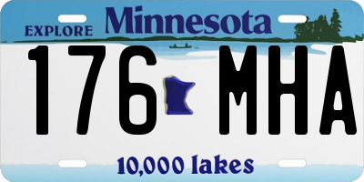 MN license plate 176MHA
