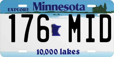 MN license plate 176MID