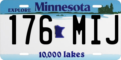 MN license plate 176MIJ