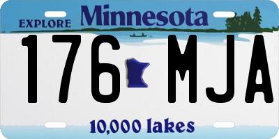 MN license plate 176MJA