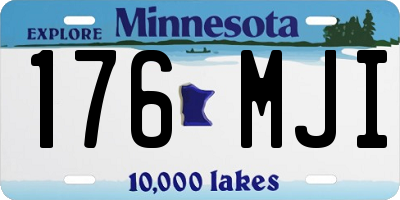 MN license plate 176MJI