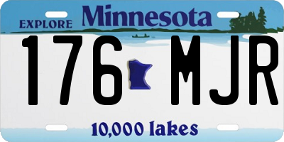 MN license plate 176MJR
