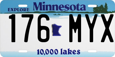 MN license plate 176MYX