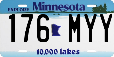 MN license plate 176MYY