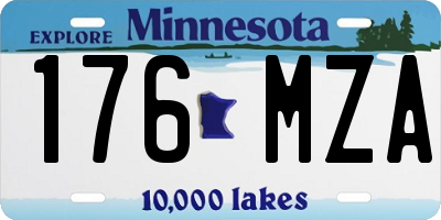 MN license plate 176MZA