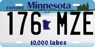 MN license plate 176MZE