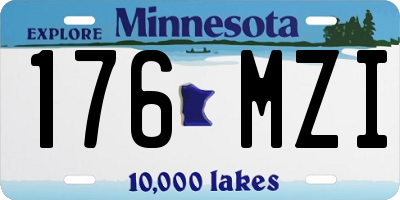 MN license plate 176MZI