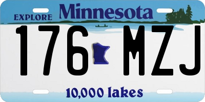 MN license plate 176MZJ