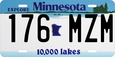 MN license plate 176MZM