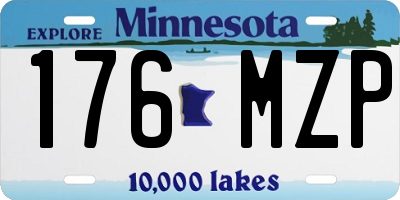MN license plate 176MZP