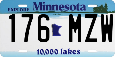 MN license plate 176MZW