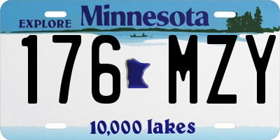 MN license plate 176MZY