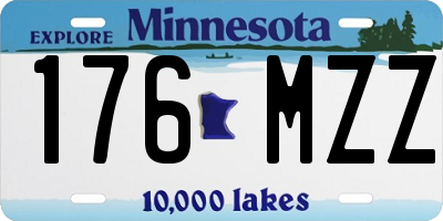 MN license plate 176MZZ