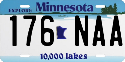 MN license plate 176NAA