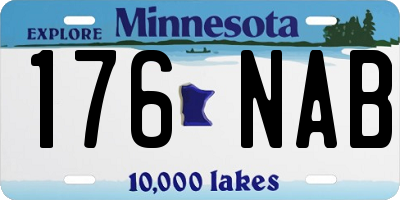 MN license plate 176NAB