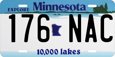 MN license plate 176NAC