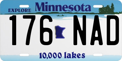 MN license plate 176NAD