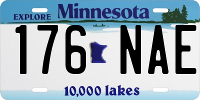 MN license plate 176NAE