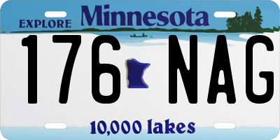 MN license plate 176NAG