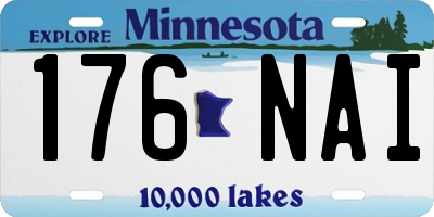 MN license plate 176NAI
