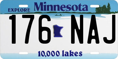 MN license plate 176NAJ
