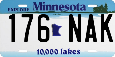 MN license plate 176NAK