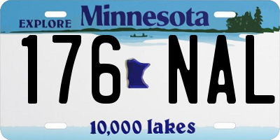 MN license plate 176NAL