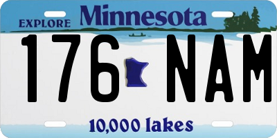 MN license plate 176NAM