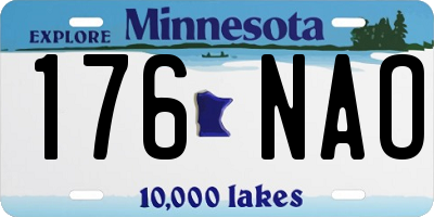 MN license plate 176NAO