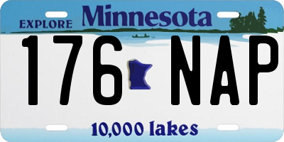 MN license plate 176NAP