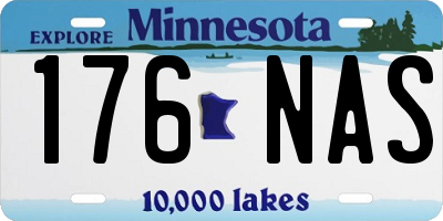MN license plate 176NAS